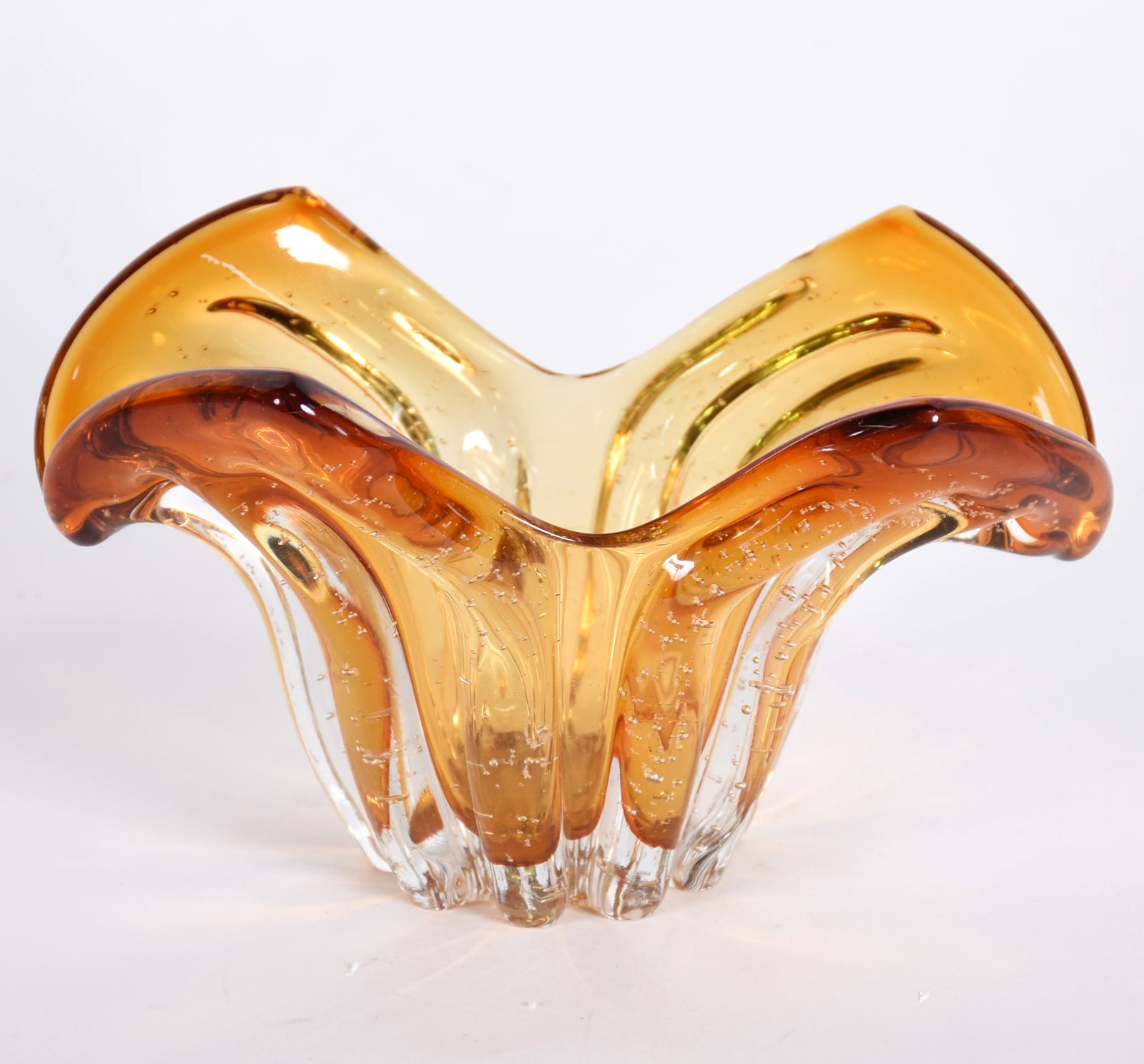 Bowl de vidro decorativo na cor âmbar. - foto 4 de 4
