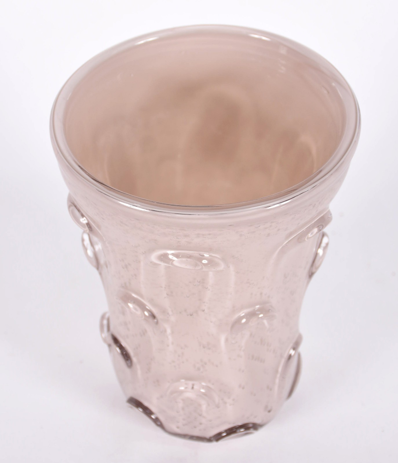 Vaso de vidro decorativo com relevo. - foto 1 de 3