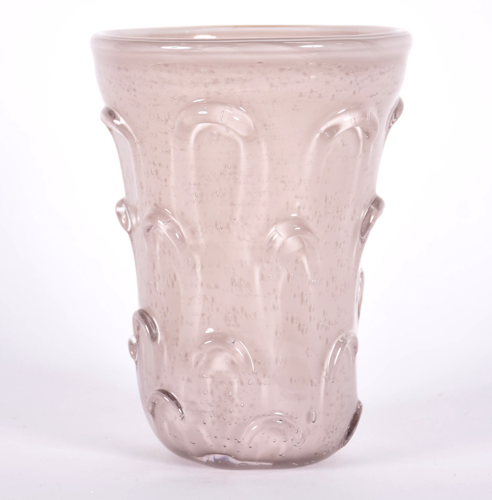 Vaso de vidro decorativo com relevo. - foto 2 de 3