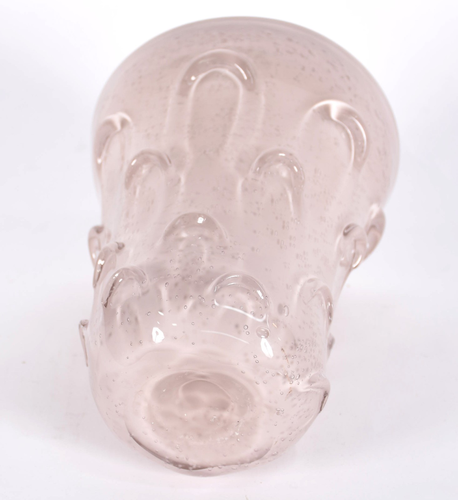 Vaso de vidro decorativo com relevo. - foto 3 de 3