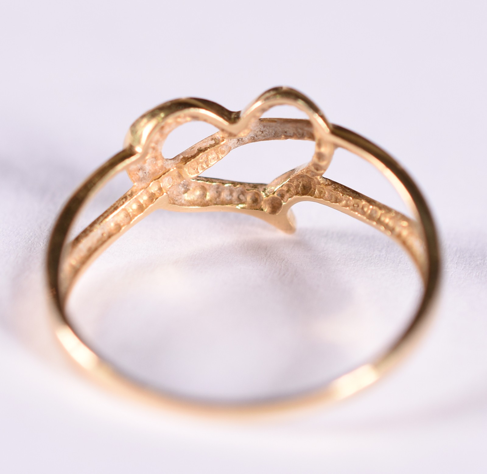 Anel de ouro 18 k feitio coração, aro 22 (Por motivos de segurança a... - foto 3 de 4