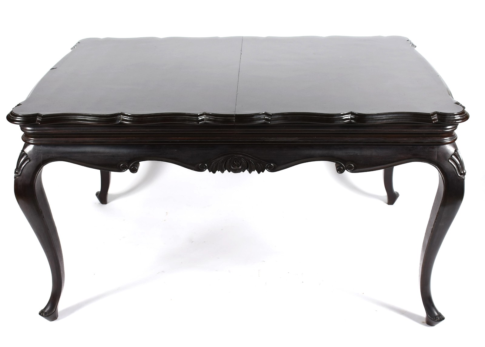 Conjunto de mesa de jantar de madeira nobre com 2 tábuas extensoras... - foto 4 de 10
