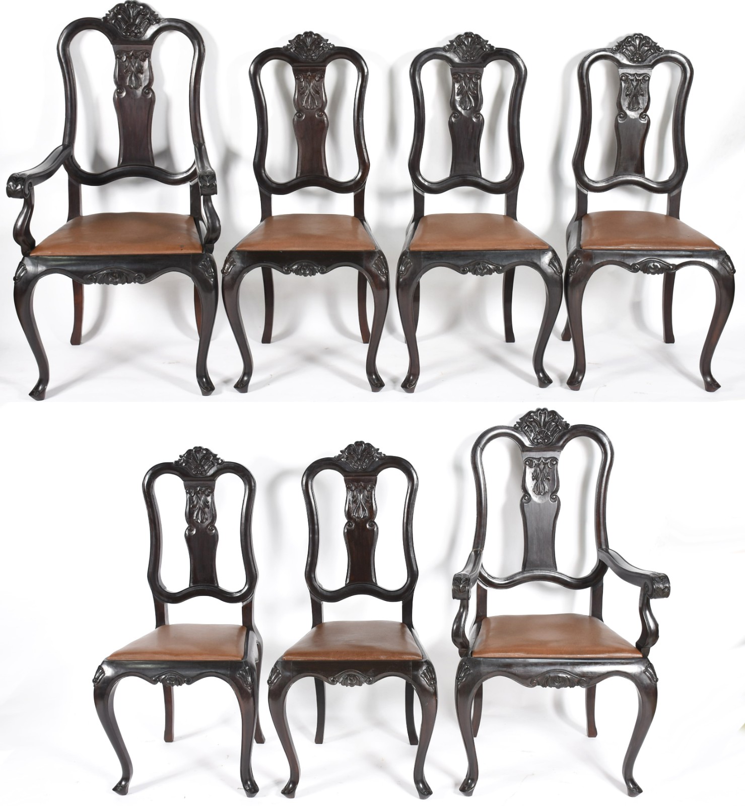 Conjunto de mesa de jantar de madeira nobre com 2 tábuas extensoras... - foto 7 de 10