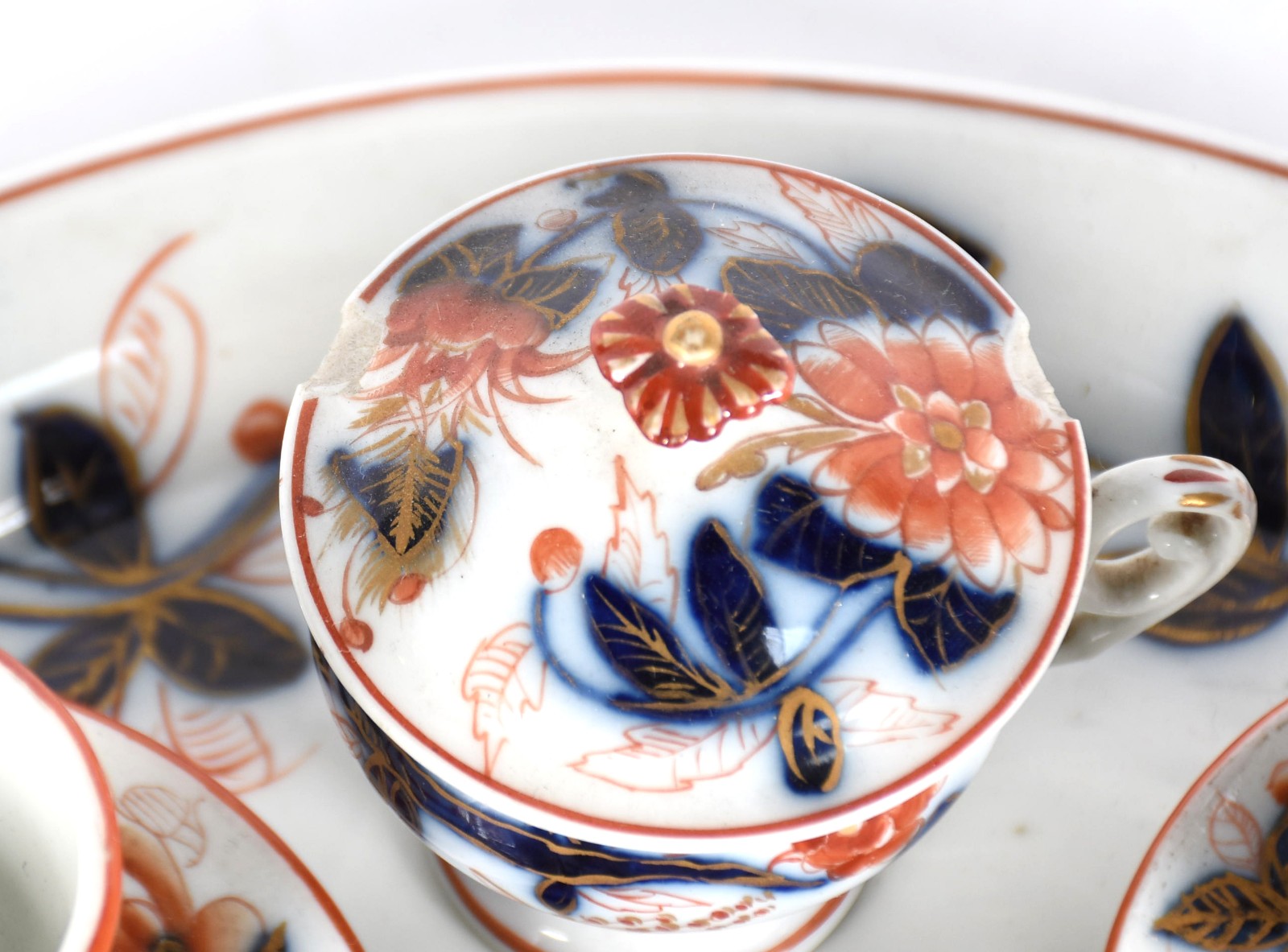 Serviço para ovos de porcelana oriental composto de bandeja, 4 porta... - foto 4 de 7