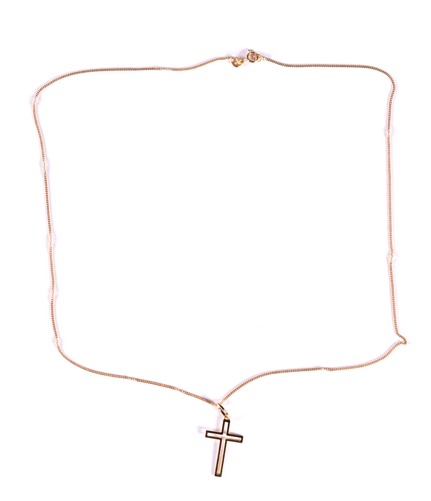 Colar de ouro 18 k, contraste 750 com crucifixo (Por motivos de... - foto 2 de 5