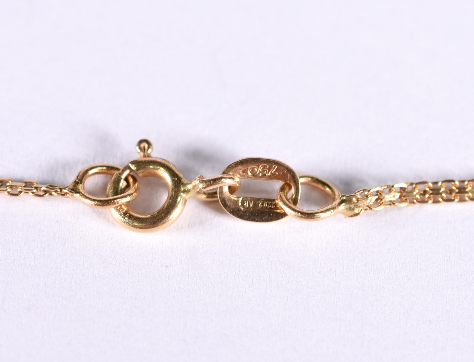 Pulseira de ouro 18 k, contraste 750 com pingente de São Jorge (Por... - foto 4 de 5