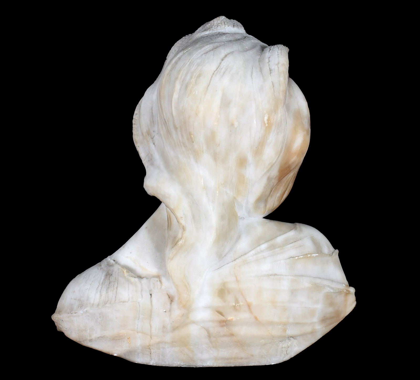 Estatueta de alabastro representando busto feminino (nariz com... - foto 3 de 4