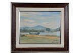 Guttmann Bicho (1888-1955),  - ¨Paisagem com barco¨ o.s.t   