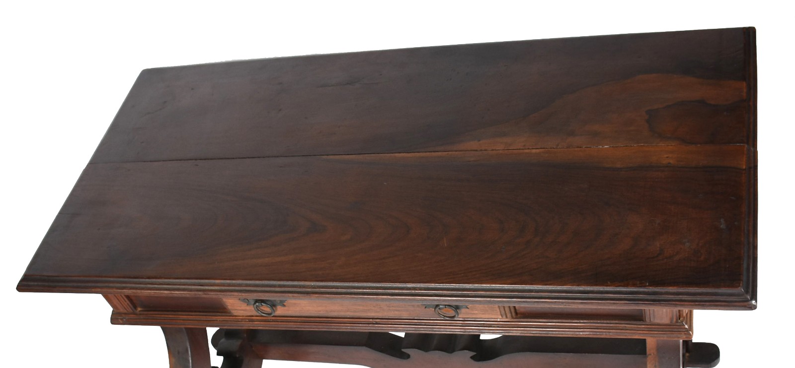 Mesa/escrivaninha de madeira nobre estilo colonial brasileiro, uma... - foto 4 de 4