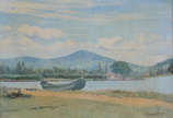 Guttmann Bicho (1888-1955),  - ¨Paisagem com barco¨ o.s.t   