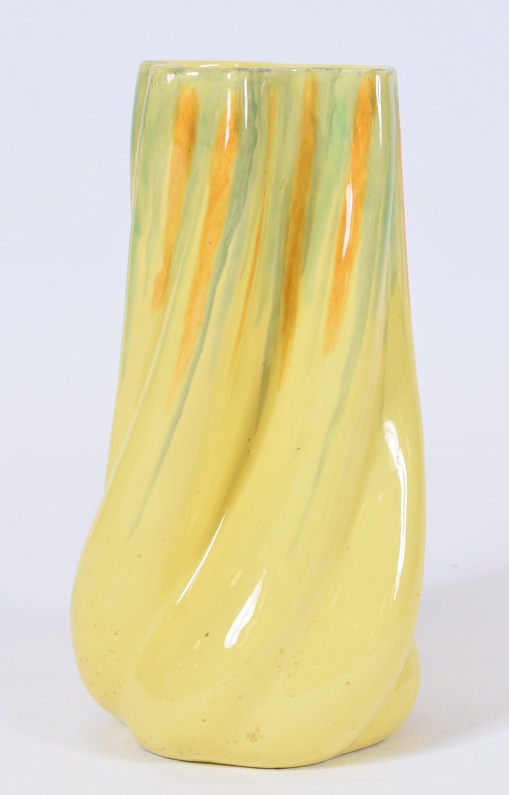 Vaso de cerâmica amarelo, anos 50. - foto 1 de 4