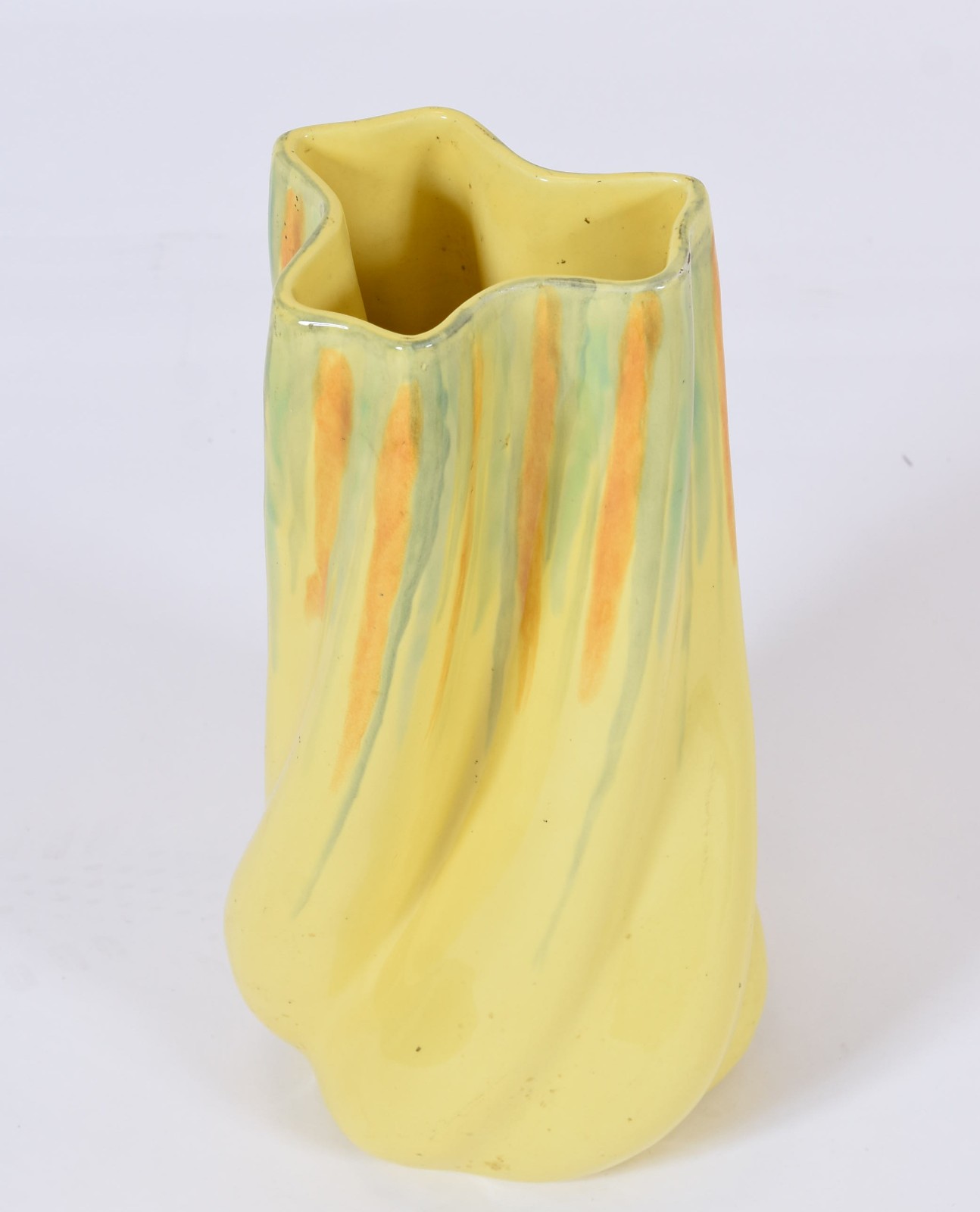 Vaso de cerâmica amarelo, anos 50. - foto 2 de 4