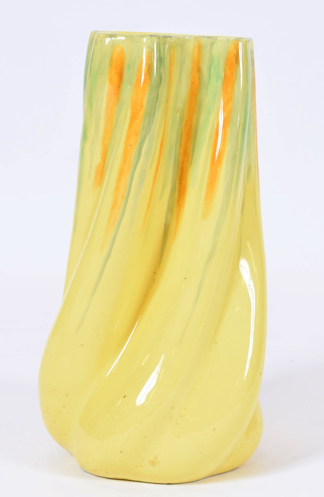 Vaso de cerâmica amarelo, anos 50. - foto 3 de 4