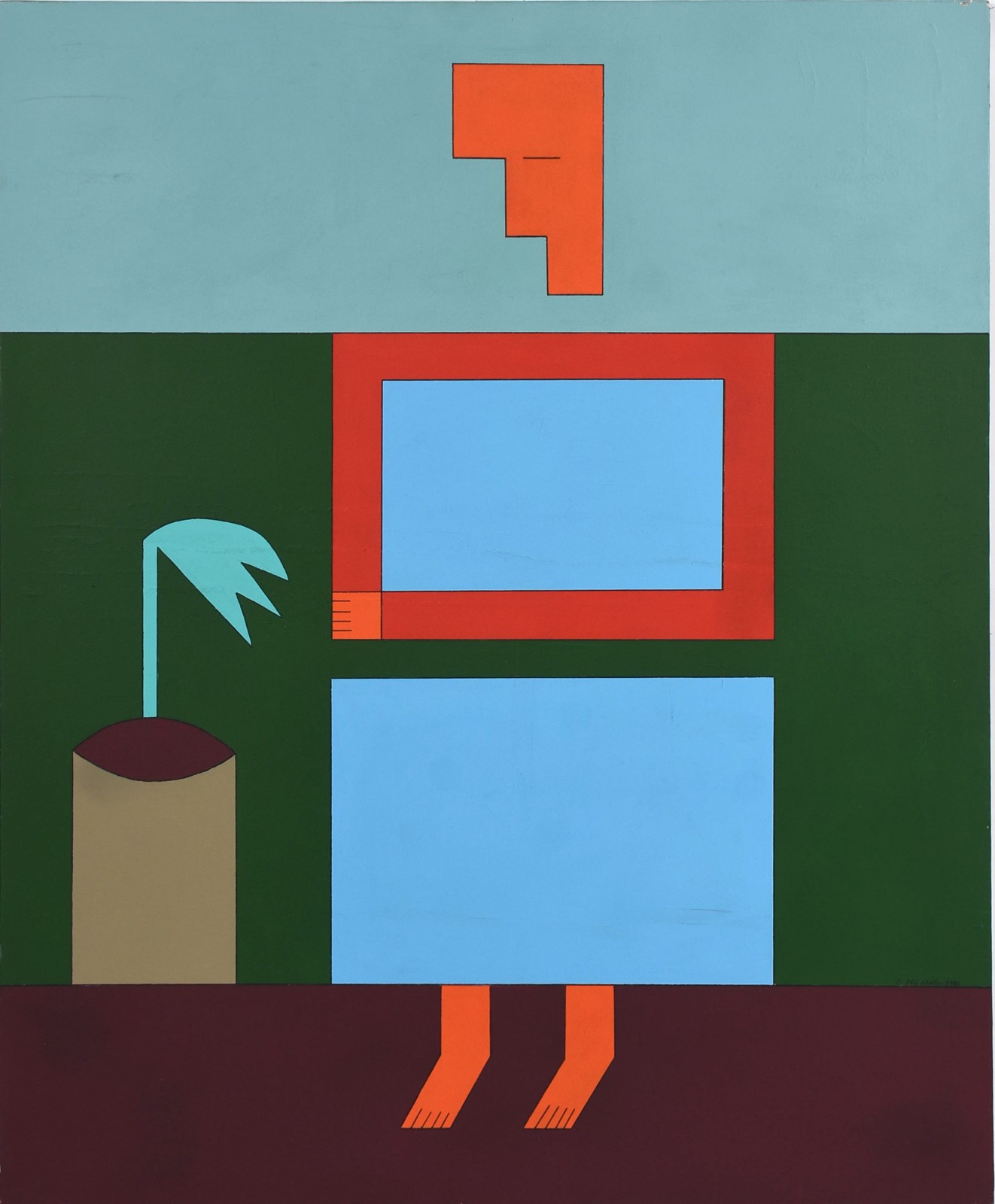 Dionísio del Santo (1925-1999), Figura com Vaso de Flores - foto 1 de 4