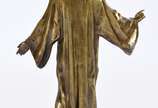 Paul Gasq (1860-1944), Sagrado Coração de Jesus - Imagem de bronze, assinado.