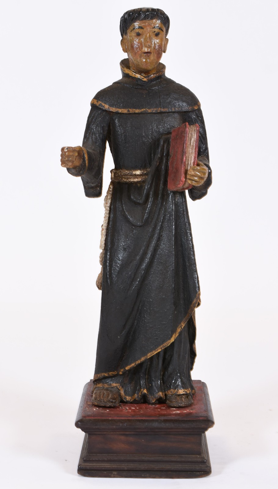 Imagem de Santo Antonio de madeira rústica, base quebrada. - foto 1 de 4
