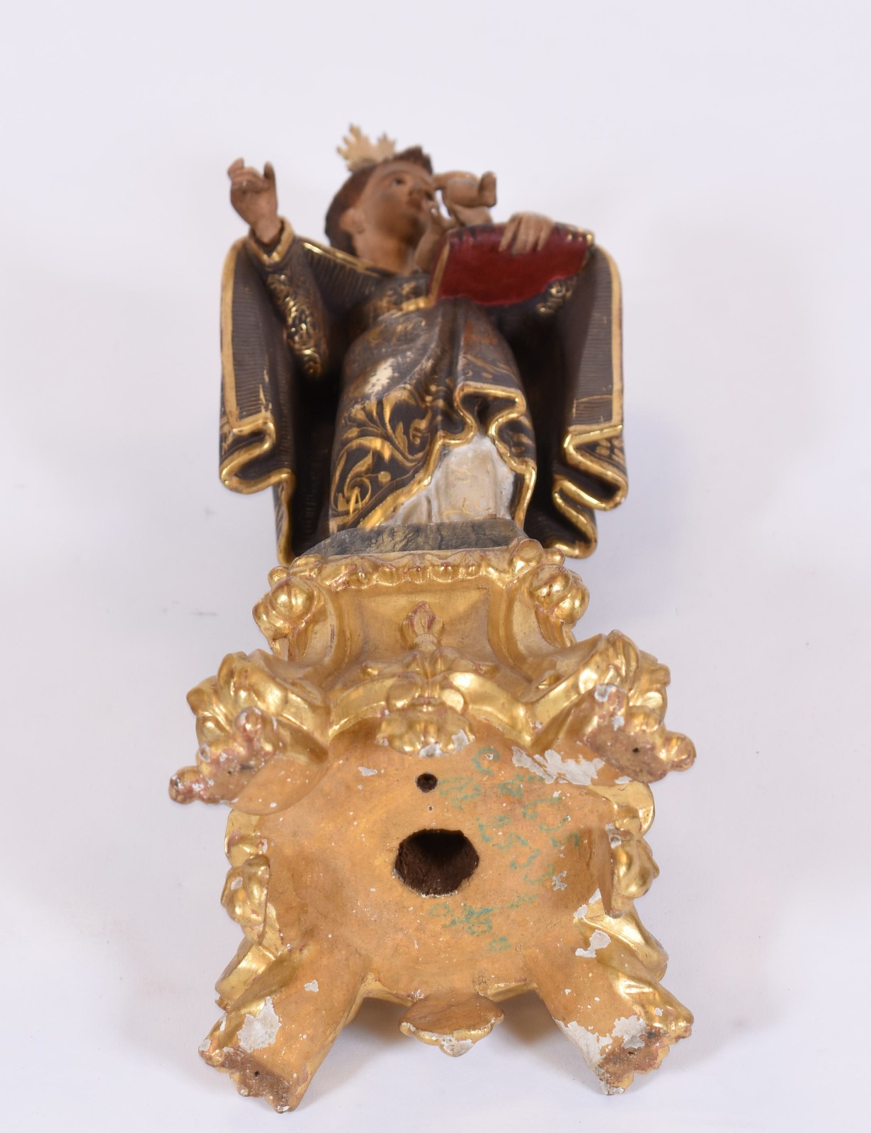 Imagem portuguesa de Santo Antonio com menino de madeira policromada... - foto 6 de 6
