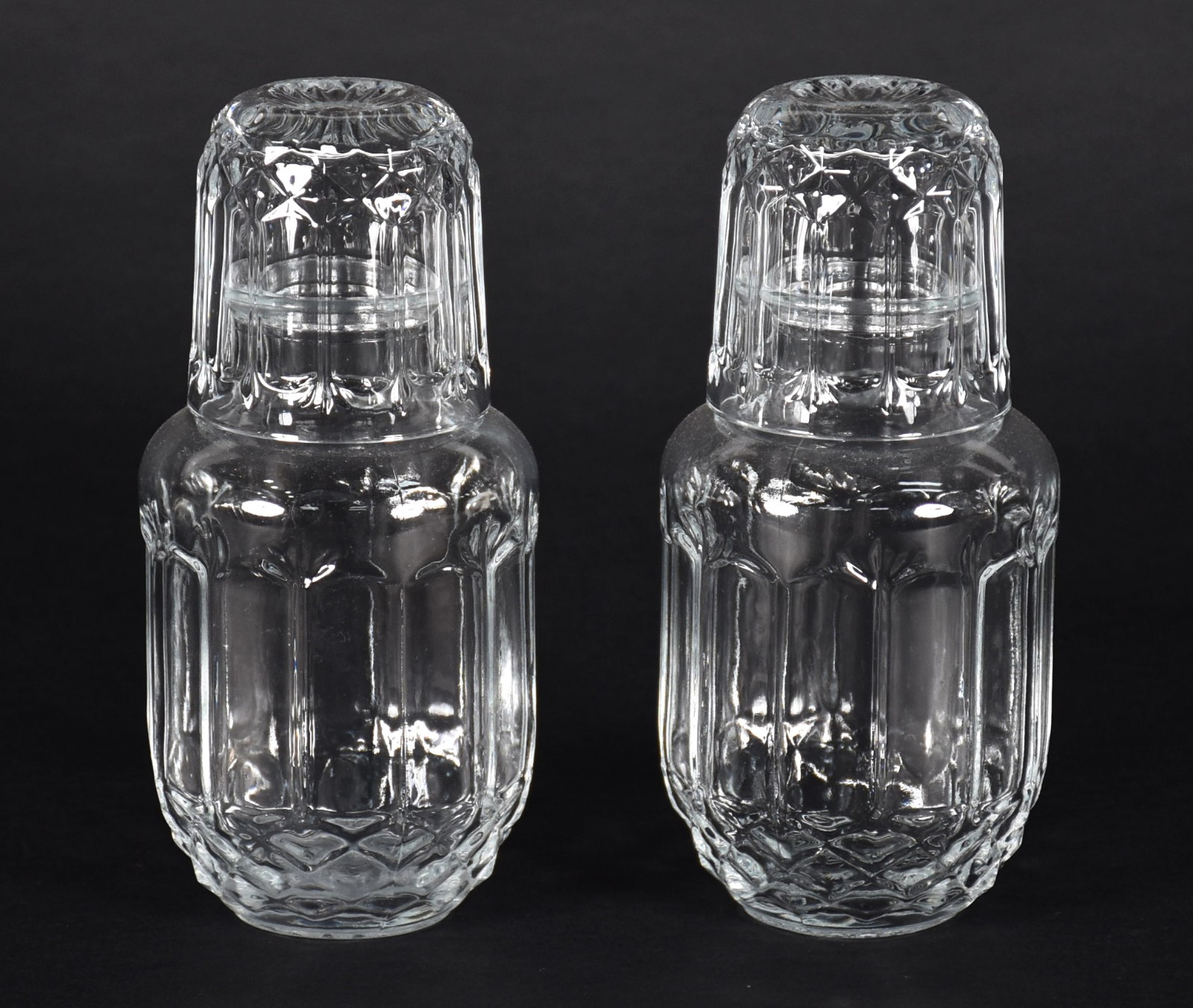 Par de verre d'eau em demi cristal lapidado. - foto 1 de 4