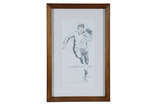 Rubens Gerchman (1942-2008),  - ¨Garrincha¨ serigrafia 17/150  med: 42 X 21 cm  