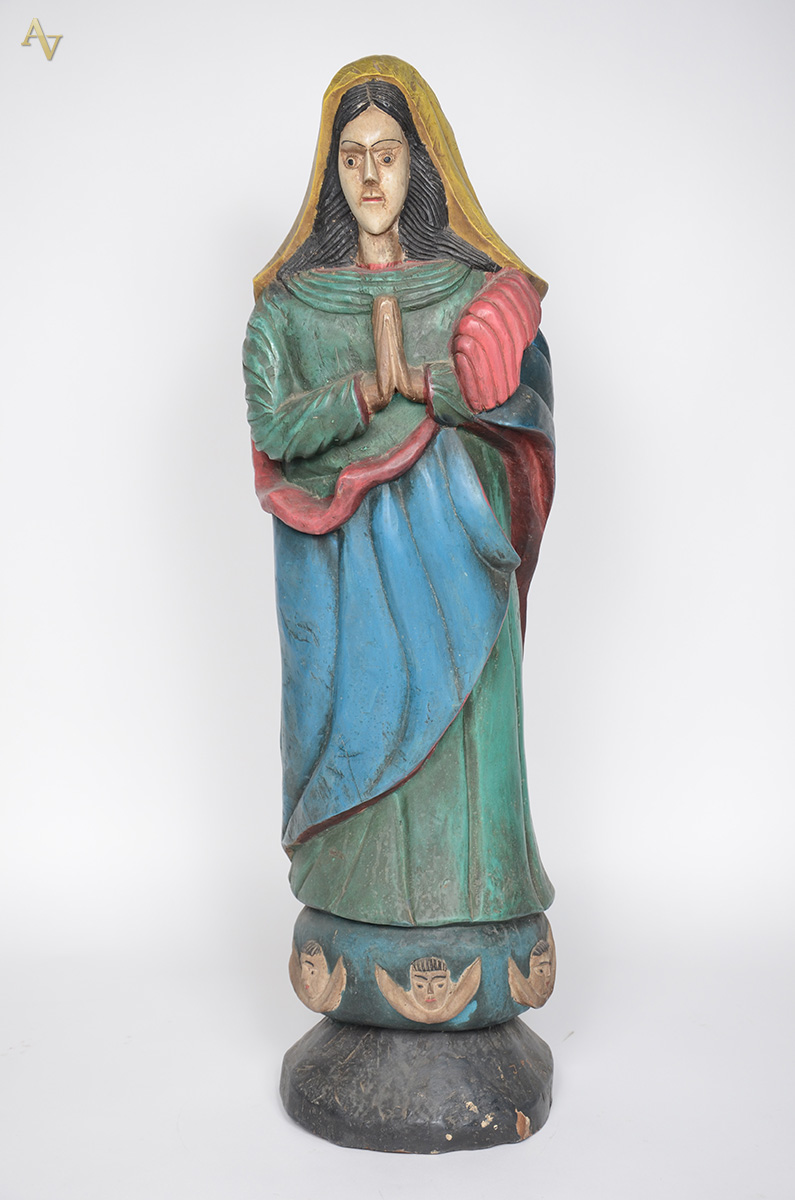ARTE POPULAR - Nossa Senhora da Conceição, imagem de madeira... - foto 1 de 4