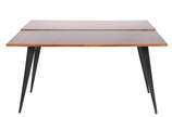Mesa de jantar/console de madeira nobre, tampo ... - Mesa de jantar/console de madeira nobre, tampo dobrável, acompanham 2 cadeiras com assentos estofados e encostos em traves horizontais.