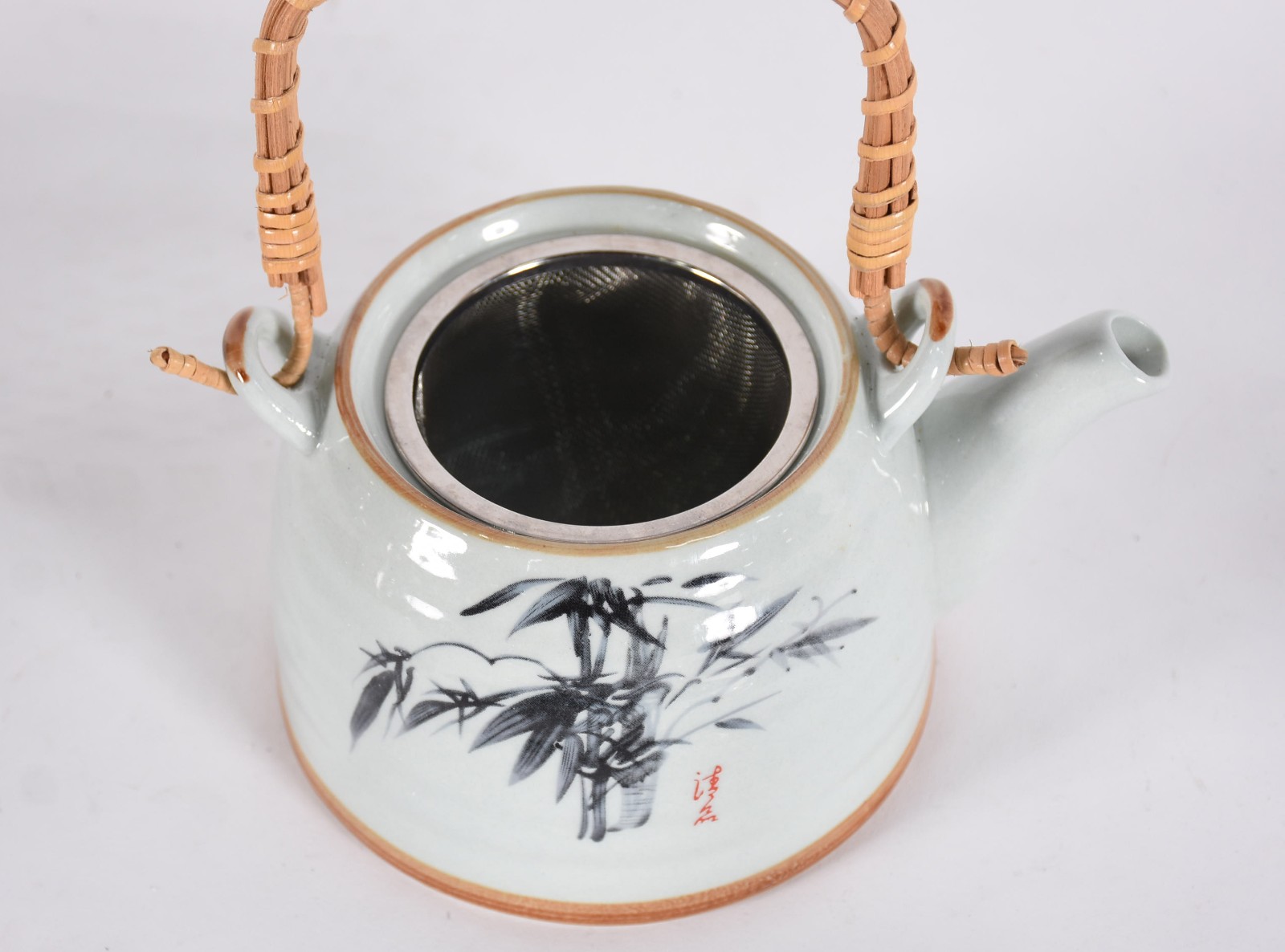 Conjunto de chá de cerâmica chinesa composto de: 6 bowls, bule, 4... - foto 4 de 8
