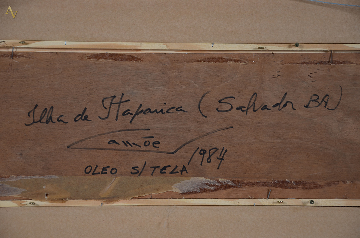 CAMÕES - Ilha de Itaparica - ost - 18 x 60 - datado 1984 - foto 4 de 4