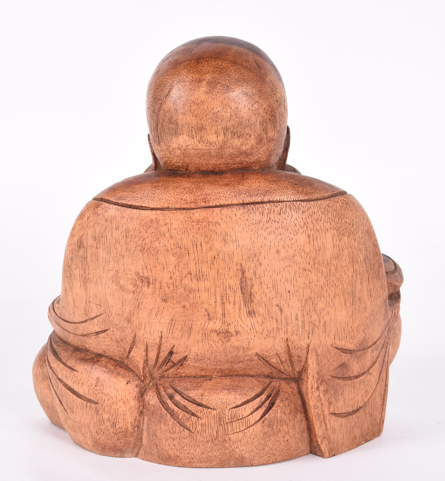 Estatueta representando Buda de madeira entalhada. - foto 4 de 4