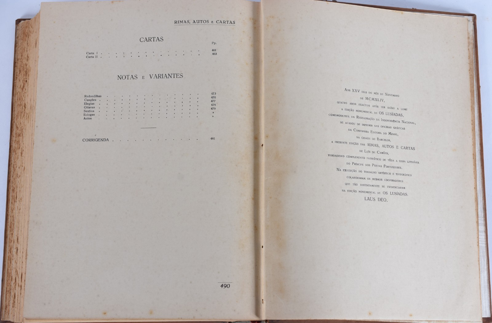 Luís de Camões (1524-1579), Rimas Autos e Cartas - foto 3 de 9