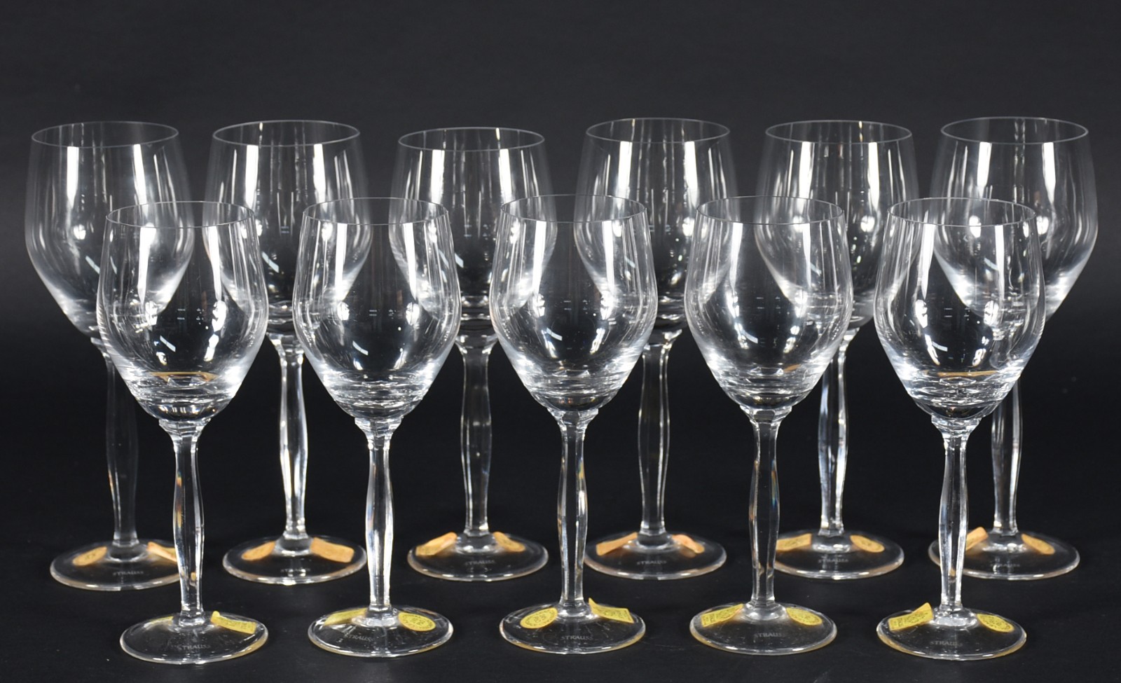 Conjunto de cristal Strauss composto de: 6 cálices para vinho tinto e... - foto 1 de 4