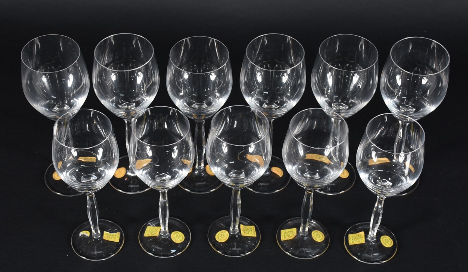 Conjunto de cristal Strauss composto de: 6 cálices para vinho tinto e... - foto 2 de 4