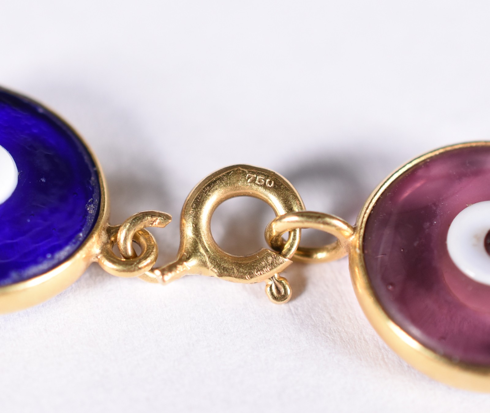 Pulseira de ouro 18 k com olho grego (Por motivos de segurança as... - foto 3 de 3
