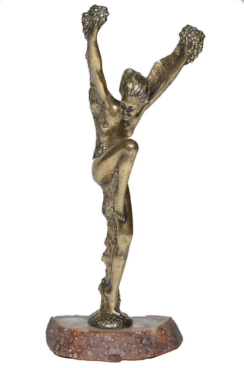 OTTO POERTZEL ¨Colheira de uva ¨ escultura de bronze - foto 1 de 2