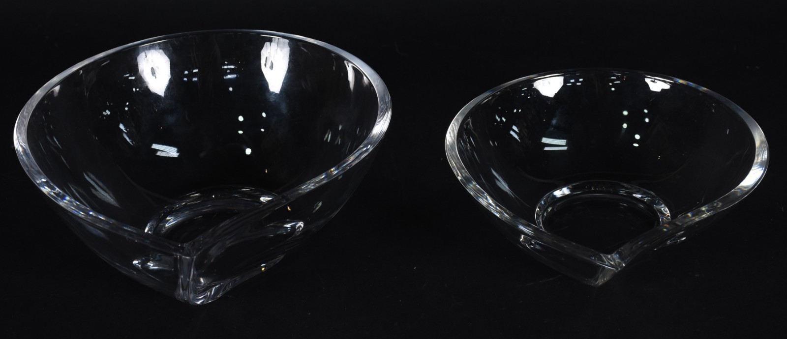Dois bowls de cristal feitio gota. - foto 1 de 5