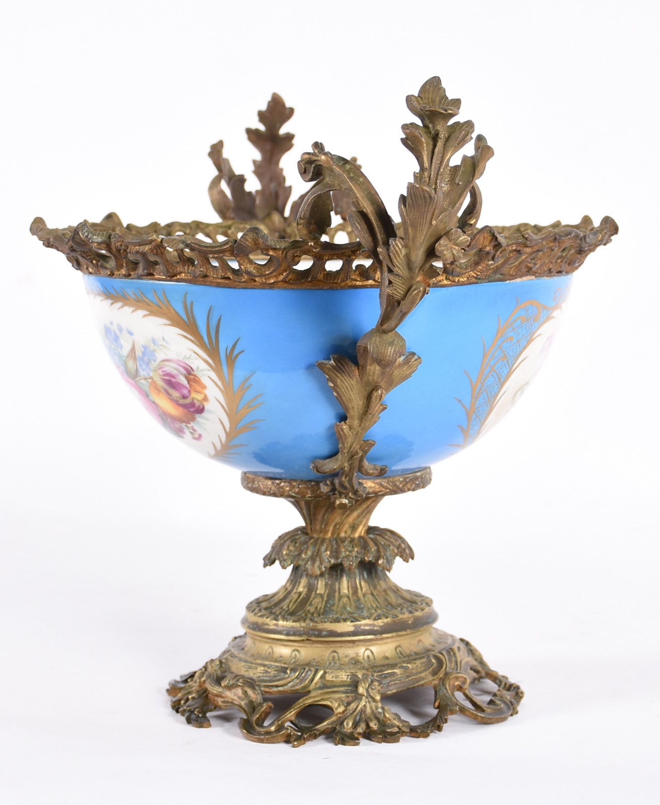 Floreira francesa em bronze ormolu e porcelana de Sèvres. - foto 4 de 4