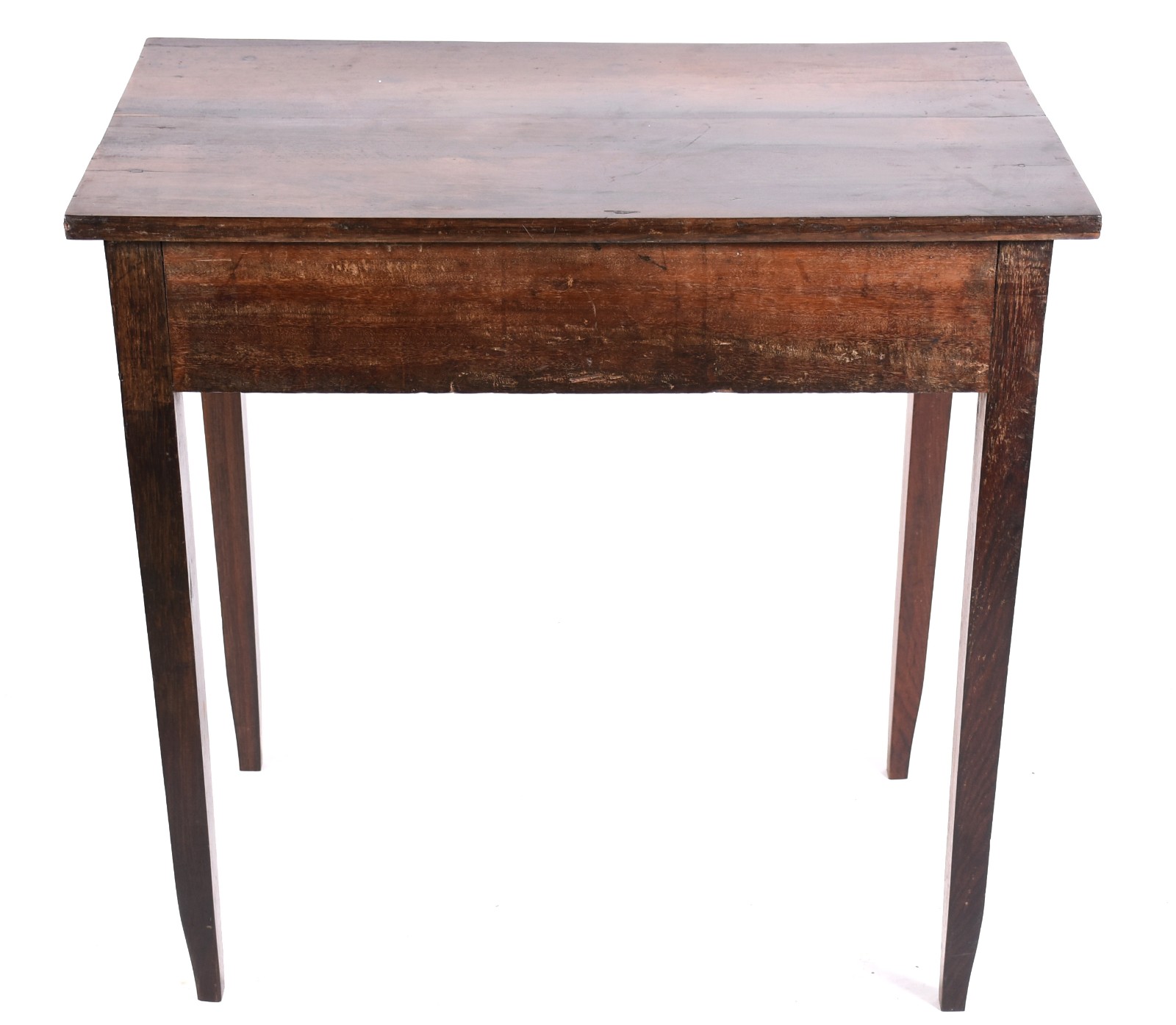 Mesa de encostar de madeira nobre com uma gaveta, tampo retangular e... - foto 5 de 5