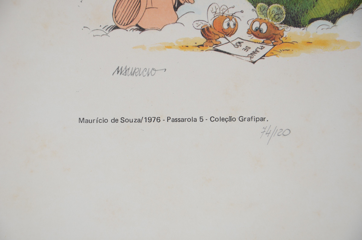 Duas peças, sendo MAURÍCIO DE SOUZA -serigrafia 74/120 - 19 x 13,5 e... - foto 3 de 5
