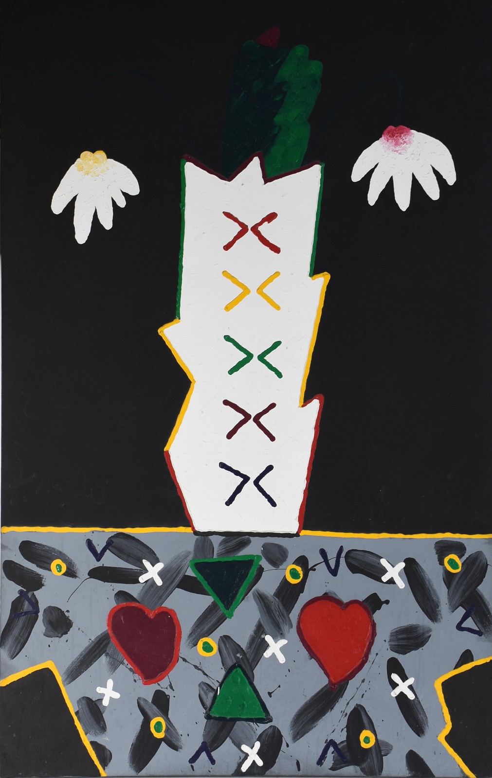 Angelo de Aquino (1945-2007), Vaso branco, fundo preto - foto 1 de 3