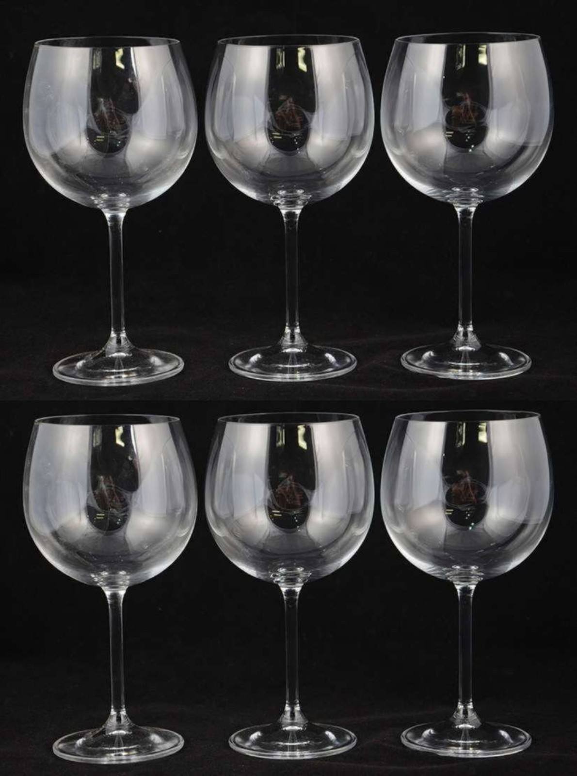 Seis cálices de cristal da Bohemia, 570 ml. - foto 1 de 2