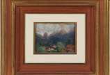 Manoel Santiago (1897-1987), Paisagem - Óleo sobre madeira.
