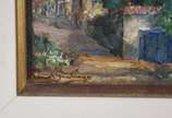Manoel Santiago (1897-1987), Paisagem - Óleo sobre madeira (tampa de caixa de charutos)