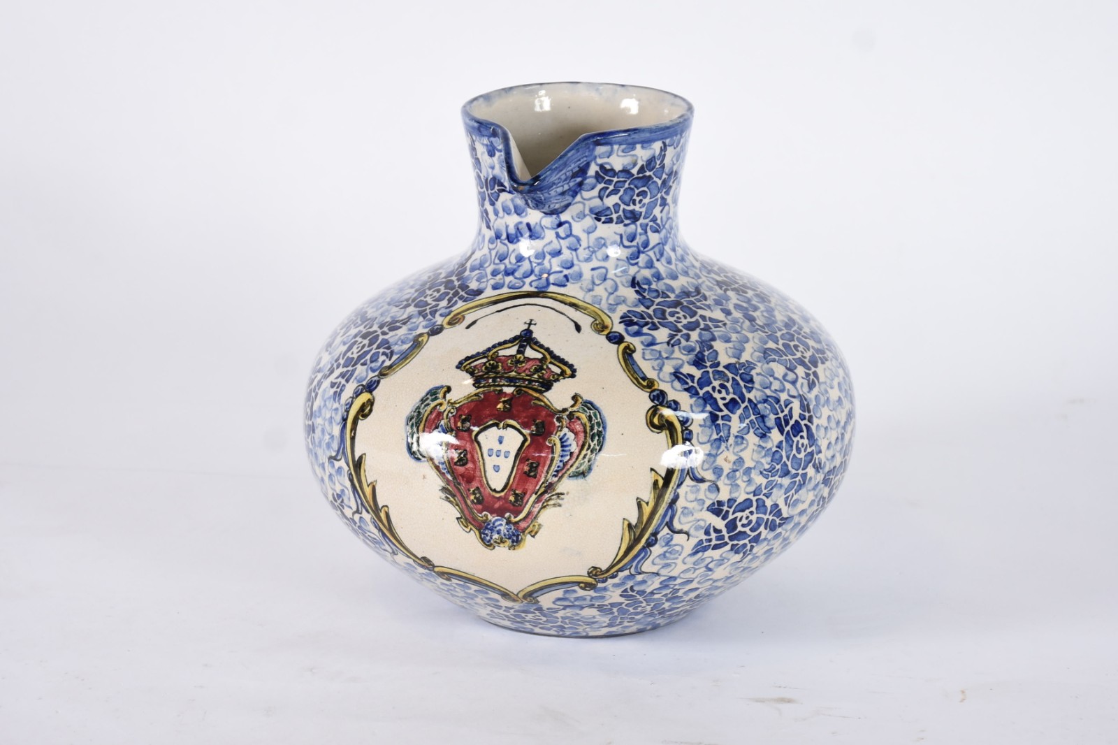 Jarra de faiança portuguesa Carvalhinho, Porto, decorada em azul e... - foto 3 de 5