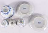 Nove peças diversas de porcelana chinesa azul e... - Nove peças diversas de porcelana chinesa azul e branca.