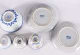 Nove peças diversas de porcelana chinesa azul e... - Nove peças diversas de porcelana chinesa azul e branca.