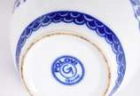 Nove peças diversas de porcelana chinesa azul e... - Nove peças diversas de porcelana chinesa azul e branca.
