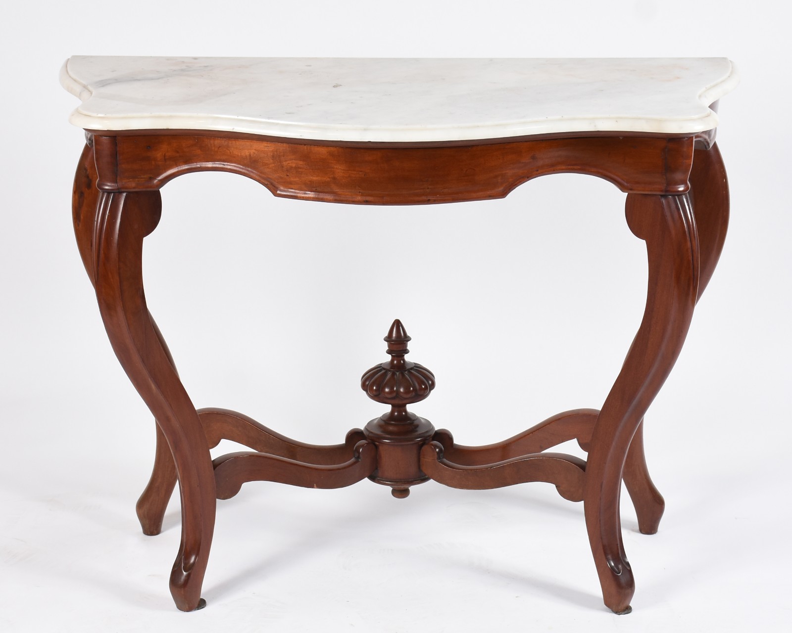 Console/aparador de madeira nobre com tampo de mármore, estilo Luis... - foto 2 de 4