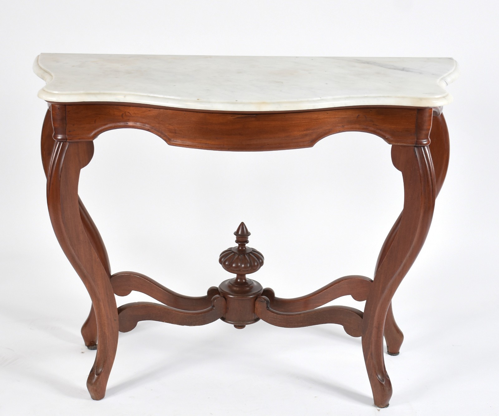 Console/aparador de madeira nobre com tampo de mármore, estilo Luis... - foto 2 de 4