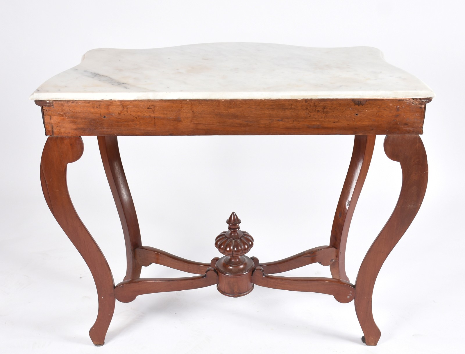 Console/aparador de madeira nobre com tampo de mármore, estilo Luis... - foto 4 de 4