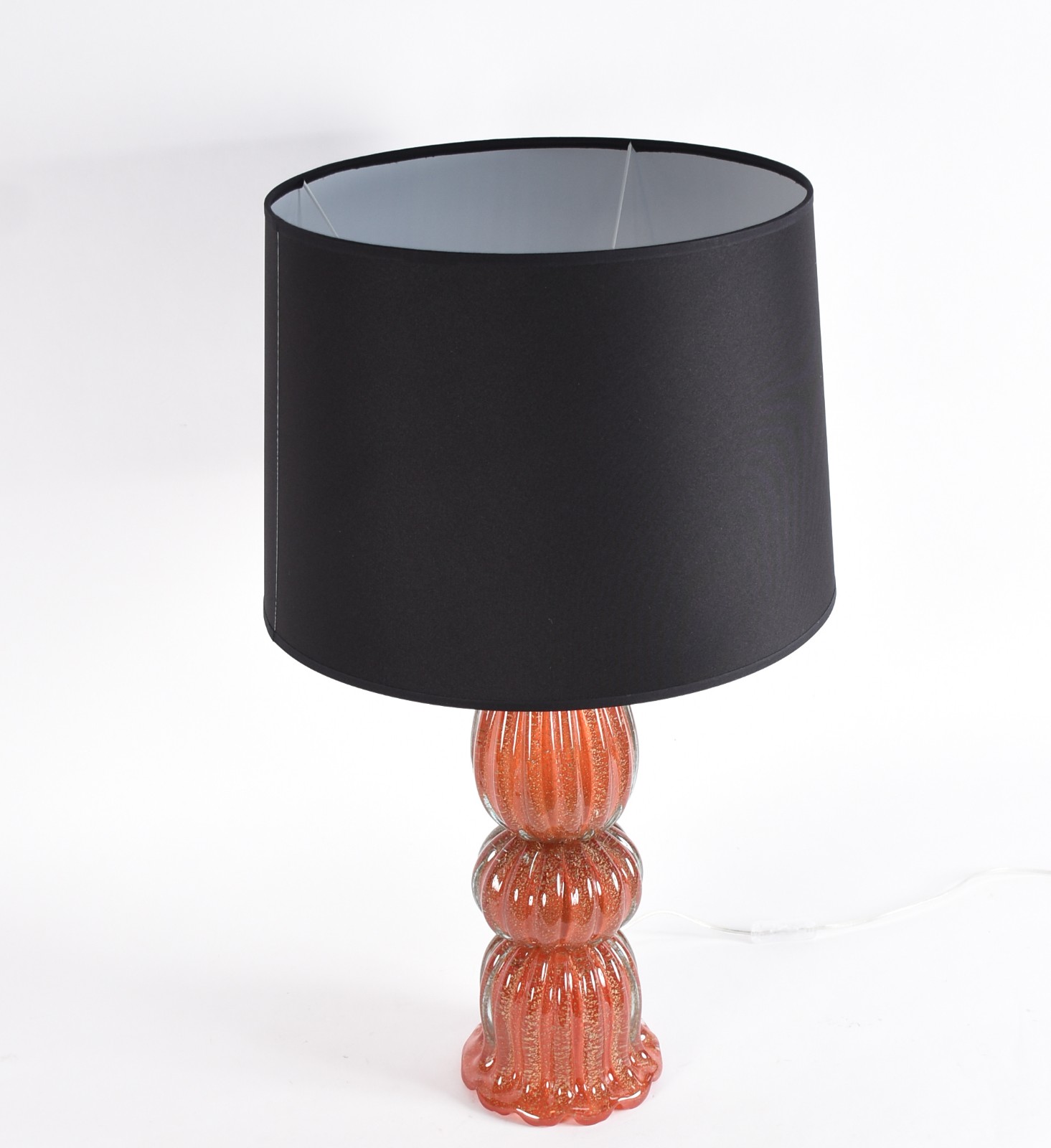 Elegante Luminária de vidro decorativo na cor laranja com purina... - foto 2 de 4