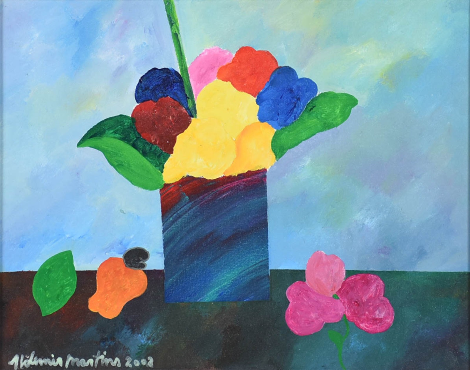 Aldemir Martins (1922-2006), Vaso de Flores e Caju - foto 1 de 6
